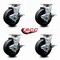 Service Caster 5 Inch Polyolefin Swivel Caster Set with Ball Bearings and Brakes SCC SCC-20S520-POB-TLB-4 - alternate 5